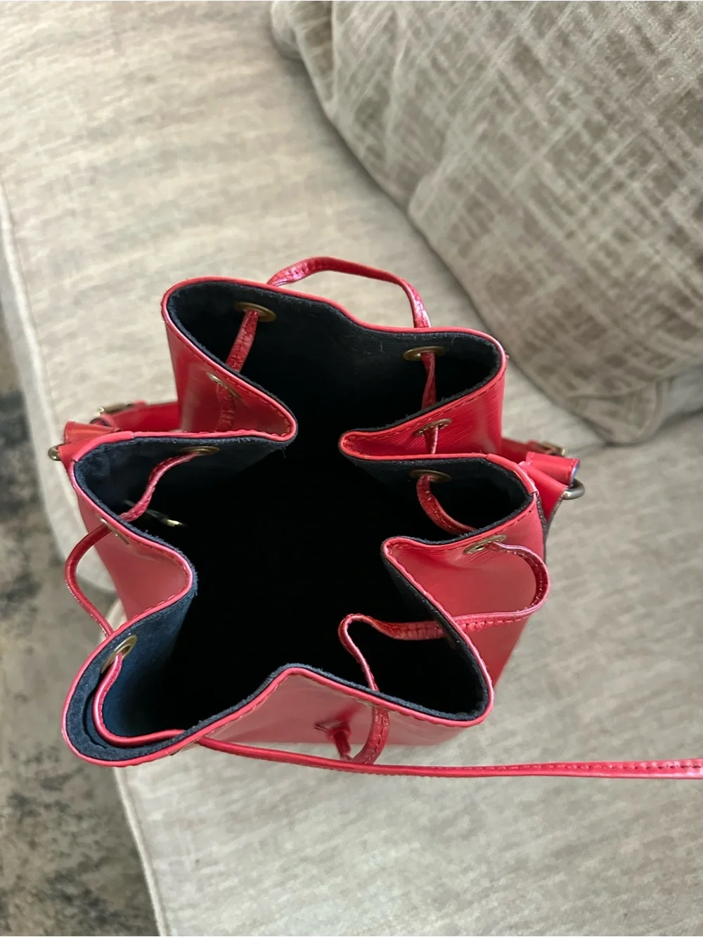 Louis Vuitton Noé in Castilian Red Epi Leather